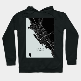 Zadar Coratia City Map dark Hoodie